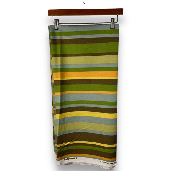 Robert Allen Striped Cotton Fabric 2.75 Yards Upholstery Retro Mod 56” 2008 - Picture 2 of 6